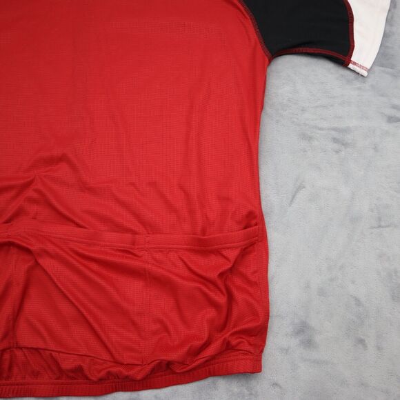 Canari Shirt Mens L Red Short Sleeve Full Zip Back Pockets Cycling Outwear - Picture 13 of 14